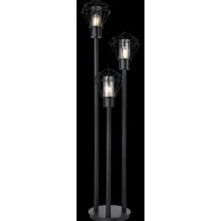 Lampadaire d'extérieur Globo HORACE Noir, 3 lumières