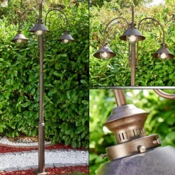 Lampadaire d'extérieur Lohja Rouille, 3 lumières