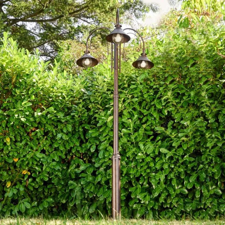 Lampadaire d'extérieur Lohja Rouille, 3 lumières