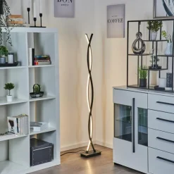 hofstein Lampadaires Et Lampes Sur Pied|Lampadaire Eaglesham LED Noir, 1 lumière