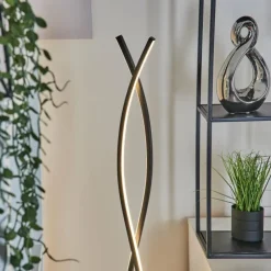 hofstein Lampadaires Et Lampes Sur Pied|Lampadaire Eaglesham LED Noir, 1 lumière