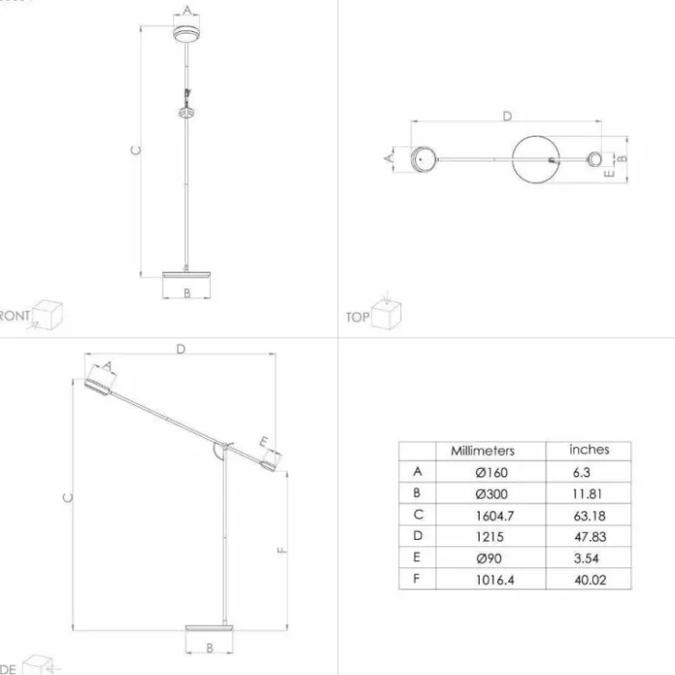 Luminaires Eglo Éclairage Led|Lampadaire Eglo CLAVELLINA LED Noir, 1 lumière