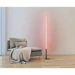 Luminaires Eglo Lampadaires Et Lampes Sur Pied|Lampadaire Eglo PICACHA LED Noir, 1 lumière, Télécommandes, Changeur de couleurs