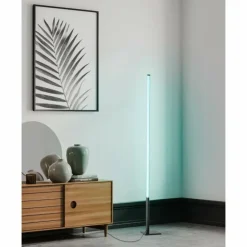 Luminaires Eglo Lampadaires Et Lampes Sur Pied|Lampadaire Eglo PICACHA LED Noir, 1 lumière, Télécommandes, Changeur de couleurs