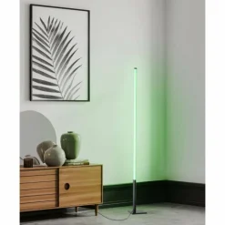 Luminaires Eglo Lampadaires Et Lampes Sur Pied|Lampadaire Eglo PICACHA LED Noir, 1 lumière, Télécommandes, Changeur de couleurs