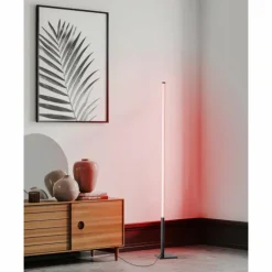 Luminaires Eglo Lampadaires Et Lampes Sur Pied|Lampadaire Eglo PICACHA LED Noir, 1 lumière, Télécommandes, Changeur de couleurs