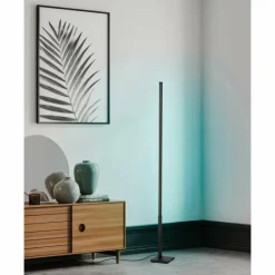 Luminaires Eglo Lampadaires Et Lampes Sur Pied|Lampadaire Eglo PICACHA LED Noir, 1 lumière, Télécommandes, Changeur de couleurs