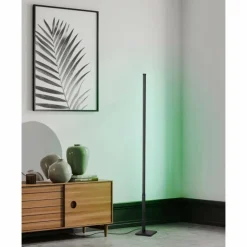Luminaires Eglo Lampadaires Et Lampes Sur Pied|Lampadaire Eglo PICACHA LED Noir, 1 lumière, Télécommandes, Changeur de couleurs