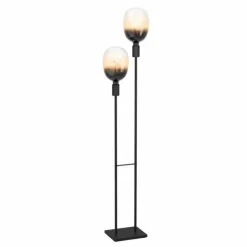 Luminaires Eglo Lampadaires Et Lampes Sur Pied|Lampadaire Eglo VALDEMORO Noir, 2 lumières