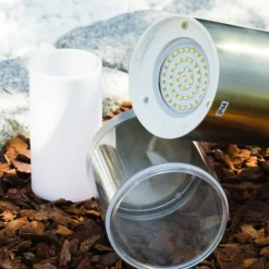 Lampadaire extérieur Leon LED Acier inoxydable, 1 lumière