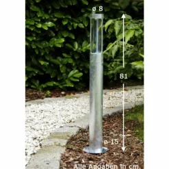 Lampadaire extérieur Nordlux Helix Acier inoxydable, Zingué, 1 lumière