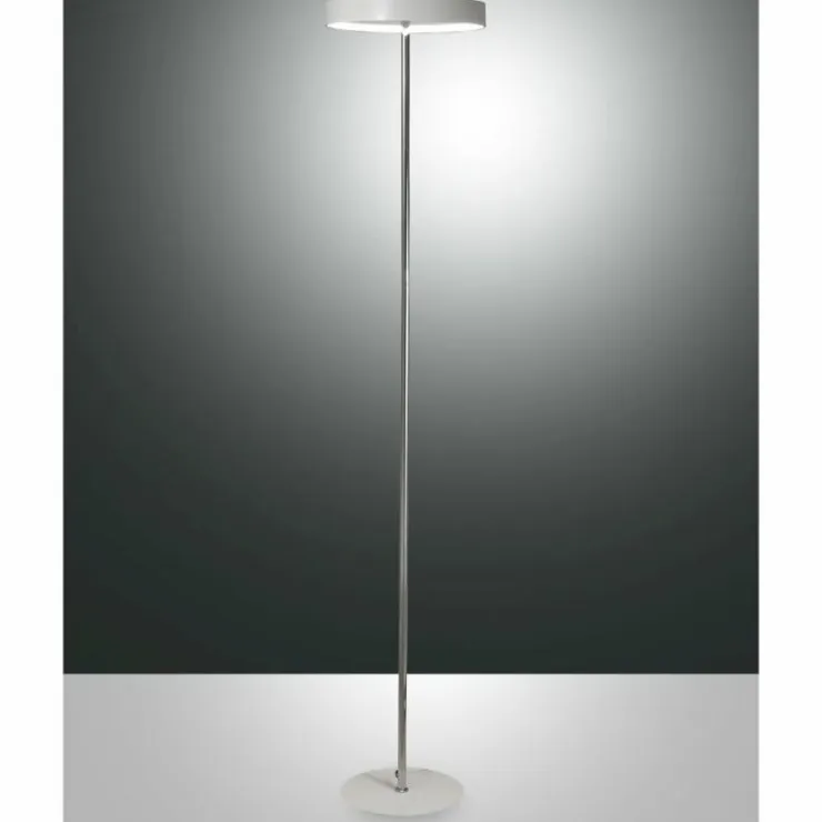 Luminaires Fabas Luce Éclairage Led|Lampadaire Fabas Luce Double LED Chrome, Blanc, 1 lumière