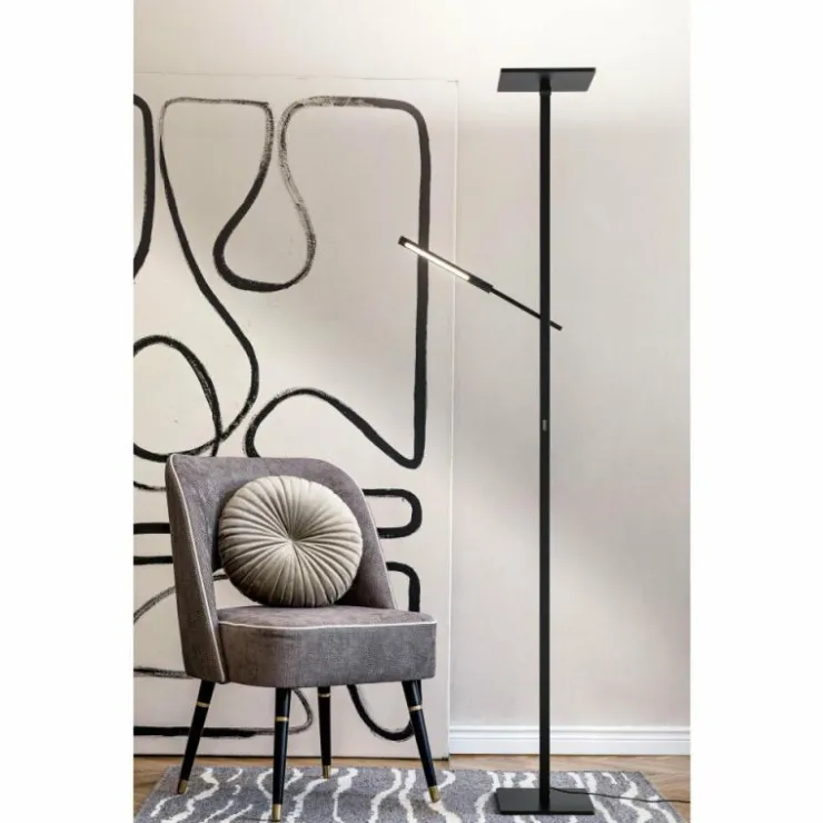 Luminaires Fabas Luce Éclairage Led|Lampadaire Fabas Luce Ideal LED Noir, 2 lumières