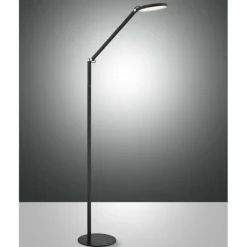 Luminaires Fabas Luce Lampadaires Et Lampes Sur Pied|Lampadaire Fabas Luce Regina LED Noir, 1 lumière