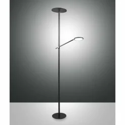 Luminaires Fabas Luce Éclairage Led|Lampadaire Fabas Luce Regina LED Noir, 2 lumières