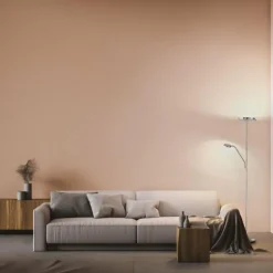 FHL easy Lampadaires Et Lampes Sur Pied|Lampadaire Fabi LED Nickel mat, 1 lumière