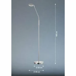 FHL easy Éclairage Led|Lampadaire Luna LED Nickel mat, 1 lumière