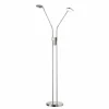 FHL easy Lampadaires Et Lampes Sur Pied|Lampadaire Luna LED Nickel mat, 2 lumières
