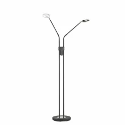 Luminaires Fischer & Honsel Éclairage Led|Lampadaire Fischer & Honsel Dent LED Noir, 2 lumières