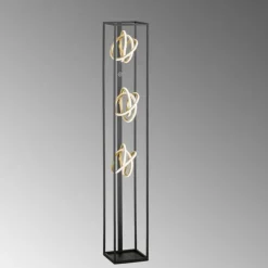 Luminaires Fischer & Honsel Éclairage Led|Lampadaire Fischer & Honsel Gisi LED Noir, 3 lumières