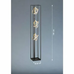 Luminaires Fischer & Honsel Éclairage Led|Lampadaire Fischer & Honsel Gisi LED Noir, 3 lumières