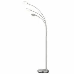Luminaires Fischer & Honsel Éclairage Led|Lampadaire Fischer & Honsel Dent LED Nickel mat, 3 lumières