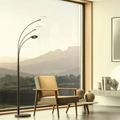 Luminaires Fischer & Honsel Éclairage Led|Lampadaire Fischer & Honsel Dent LED Noir, 3 lumières