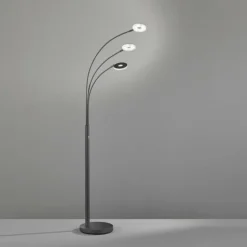 Luminaires Fischer & Honsel Éclairage Led|Lampadaire Fischer & Honsel Dent LED Noir, 3 lumières