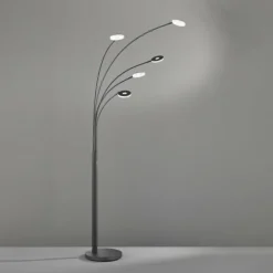Luminaires Fischer & Honsel Éclairage Led|Lampadaire Fischer & Honsel Dent LED Noir, 5 lumières