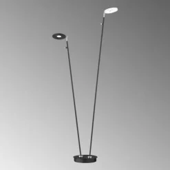 Luminaires Fischer & Honsel Éclairage Led|Lampadaire Fischer & Honsel Dent LED Noir, 2 lumières