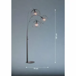 Luminaires Fischer & Honsel Lampadaires Et Lampes Sur Pied|Lampadaire Fischer & Honsel Wire Noir, 3 lumières