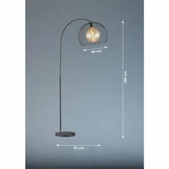 Luminaires Fischer & Honsel Lampadaires Et Lampes Sur Pied|Lampadaire Fischer & Honsel Wire Noir, 1 lumière