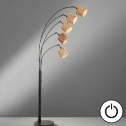 Luminaires Fischer & Honsel Lampadaires Et Lampes Sur Pied|Lampadaire Fischer & Honsel Hyazinthe Noir, 5 lumières