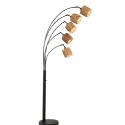 Luminaires Fischer & Honsel Lampadaires Et Lampes Sur Pied|Lampadaire Fischer & Honsel Hyazinthe Noir, 5 lumières
