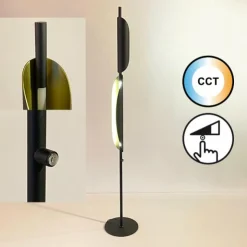 Luminaires Fischer & Honsel Éclairage Led|Lampadaire Fischer & Honsel Skal LED Noir, 1 lumière