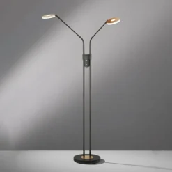 Luminaires Fischer & Honsel Lampadaires Et Lampes Sur Pied|Lampadaire Fischer & Honsel Dent LED Noir, 2 lumières