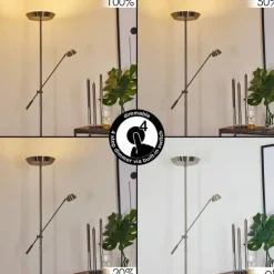 Luminaires Reality Éclairage Led|Lampadaire Florida LED Nickel mat, 2 lumières