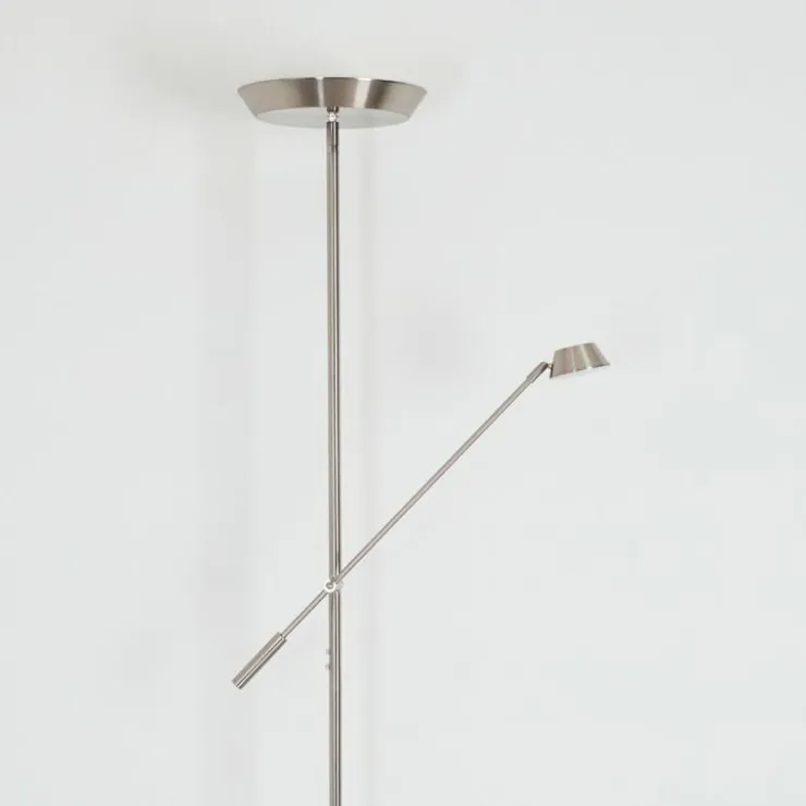 Luminaires Reality Éclairage Led|Lampadaire Florida LED Nickel mat, 2 lumières