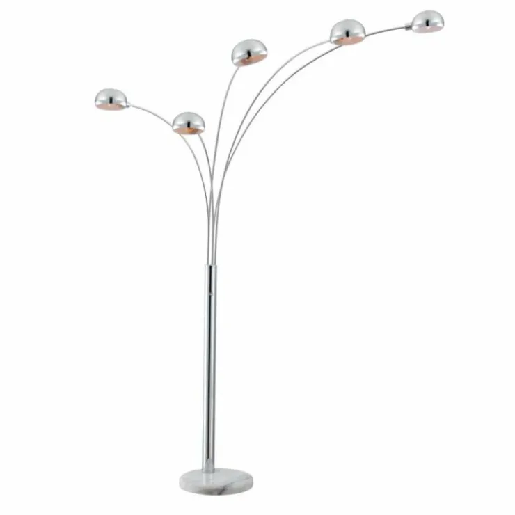 Luminaires Globo Lighting Lampadaires Et Lampes Sur Pied|Lampadaire Globo Chrome, 5 lumières