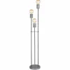 Luminaires Globo Lighting Lampadaires Et Lampes Sur Pied|Lampadaire Globo FREDDY Argent Oxydé, 3 lumières