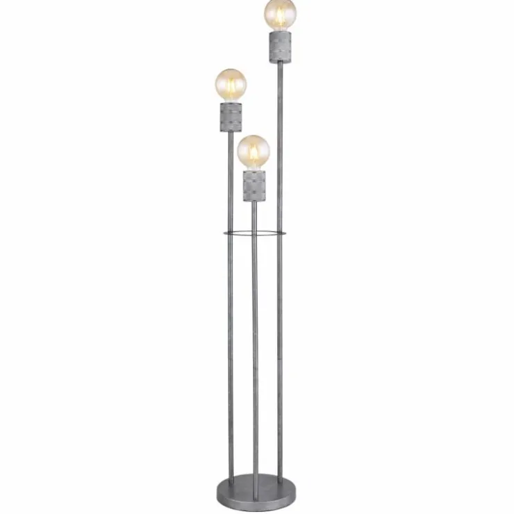 Luminaires Globo Lighting Lampadaires Et Lampes Sur Pied|Lampadaire Globo FREDDY Argent Oxydé, 3 lumières