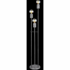 Luminaires Globo Lighting Lampadaires Et Lampes Sur Pied|Lampadaire Globo FREDDY Argent Oxydé, 3 lumières