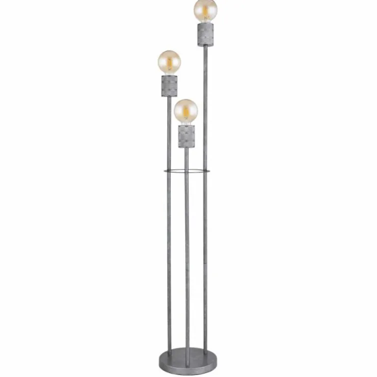 Luminaires Globo Lighting Lampadaires Et Lampes Sur Pied|Lampadaire Globo FREDDY Argent Oxydé, 3 lumières