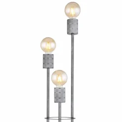 Luminaires Globo Lighting Lampadaires Et Lampes Sur Pied|Lampadaire Globo FREDDY Argent Oxydé, 3 lumières
