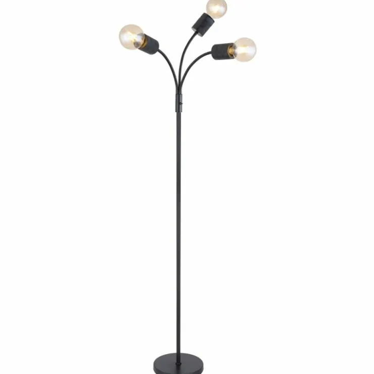 Luminaires Globo Lighting Lampadaires Et Lampes Sur Pied|Lampadaire Globo HERMINE Noir, 3 lumières