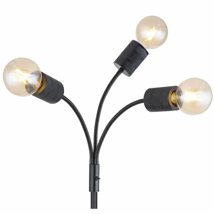 Luminaires Globo Lighting Lampadaires Et Lampes Sur Pied|Lampadaire Globo HERMINE Noir, 3 lumières