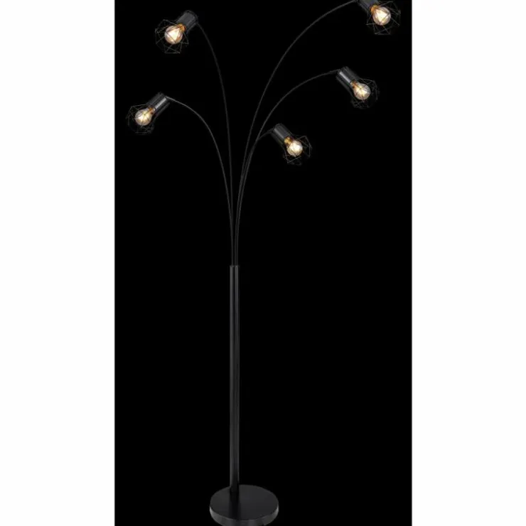 Luminaires Globo Lighting Lampadaires Et Lampes Sur Pied|Lampadaire Globo PRISKA Noir, 5 lumières