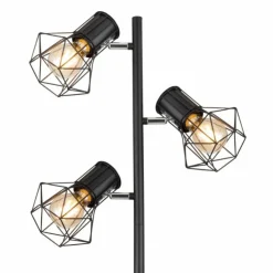 Luminaires Globo Lighting Lampadaires Et Lampes Sur Pied|Lampadaire Globo PRISKA Noir, 3 lumières
