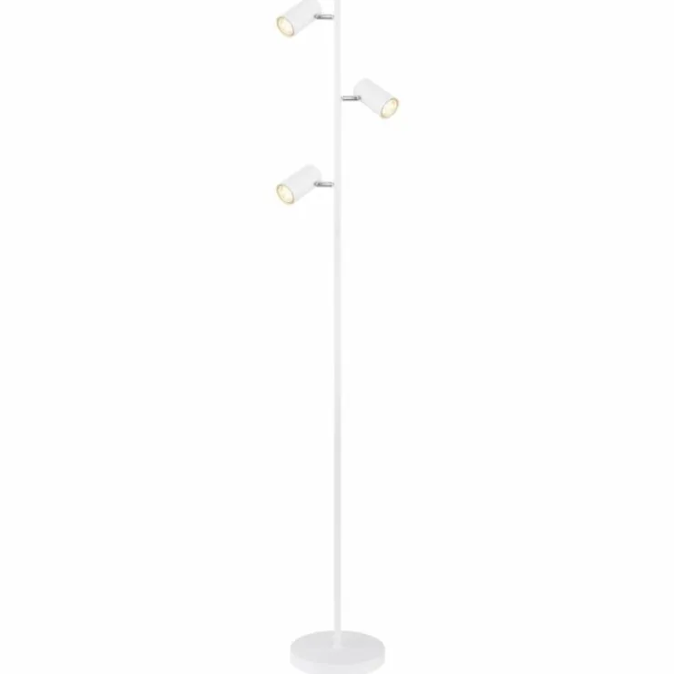 Luminaires Globo Lighting Lampadaires Et Lampes Sur Pied|Lampadaire Globo ROBBY Blanc, 3 lumières