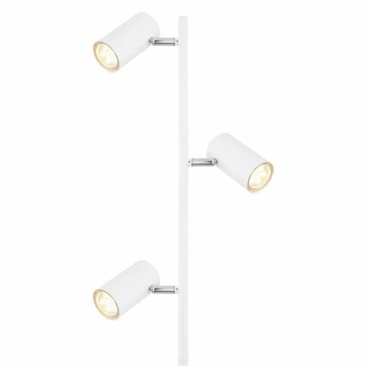 Luminaires Globo Lighting Lampadaires Et Lampes Sur Pied|Lampadaire Globo ROBBY Blanc, 3 lumières